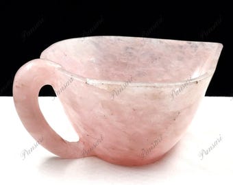 Natural Rose Quartz Carved Bowl – 4365 Ct Gemstone Home Decor