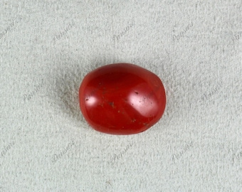 24 x 20 mm naturlig röd korall oval cabochon 40,14 karat lös ädelsten för ring eller hänge