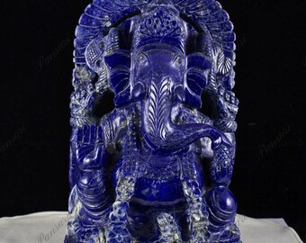 ラピスラズリ九尾狐彫刻：水晶置物 - Etsy 日本