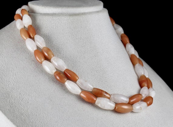 Handmade Natural Semi Precious Quartz Beads 2 Lin… - image 2