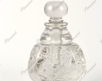 Natural Rock Crystal Quartz Perfume Bottle – 2000 Ct Carved Gemstone Home Decor