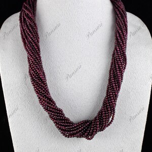 Garnet Beads Necklace 18 Line 865ct Natural Gemstone Fashion Jewelry