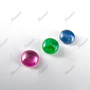 Finest 4 Carats Natural Ruby, Emerald and Sapphire Gemstone Set for Pendant & Earring Jewelry