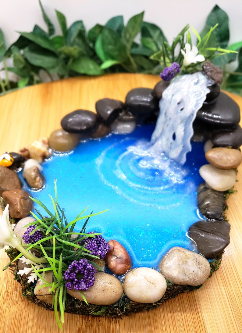 Felswand Feengarten teich mit Wasserfall MiniaturTeich Etsy