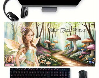 Custom Desk Mat, Custom Fairy Desk Mat from Your Own Photo, Custom Fairy Desk Mat, Custom Desk Mats, Personalized Mouse Pad, Fairy Mouse Pad