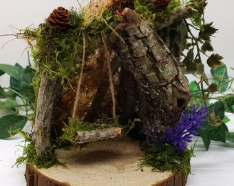 Fairy Garden House Decoration for your Fairy Garden or Terrarium Tiny Garden with Fairies or Gnomes - Wood Indoor or Outdoor Fairy House