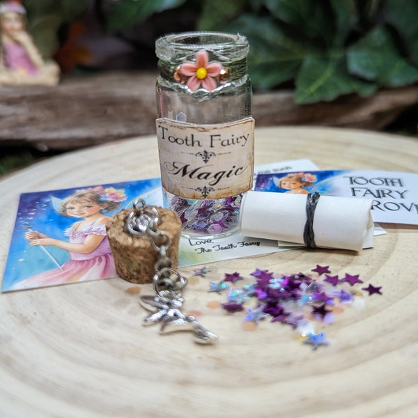 Magic Tooth Fairy Kit, Tooth Fairy Wand, Tooth Fairy Bottle, Magic Tooth Fairy Kit, Miniature Fairy Bottle, Tooth Fairy Bottle and Wand