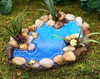 Fairy Garden Pond, Miniature Pond, Fairy Garden Accessory, Miniature Garden Pond,Fairy Garden Bog, Miniature Garden Accessory, Fairy Garden