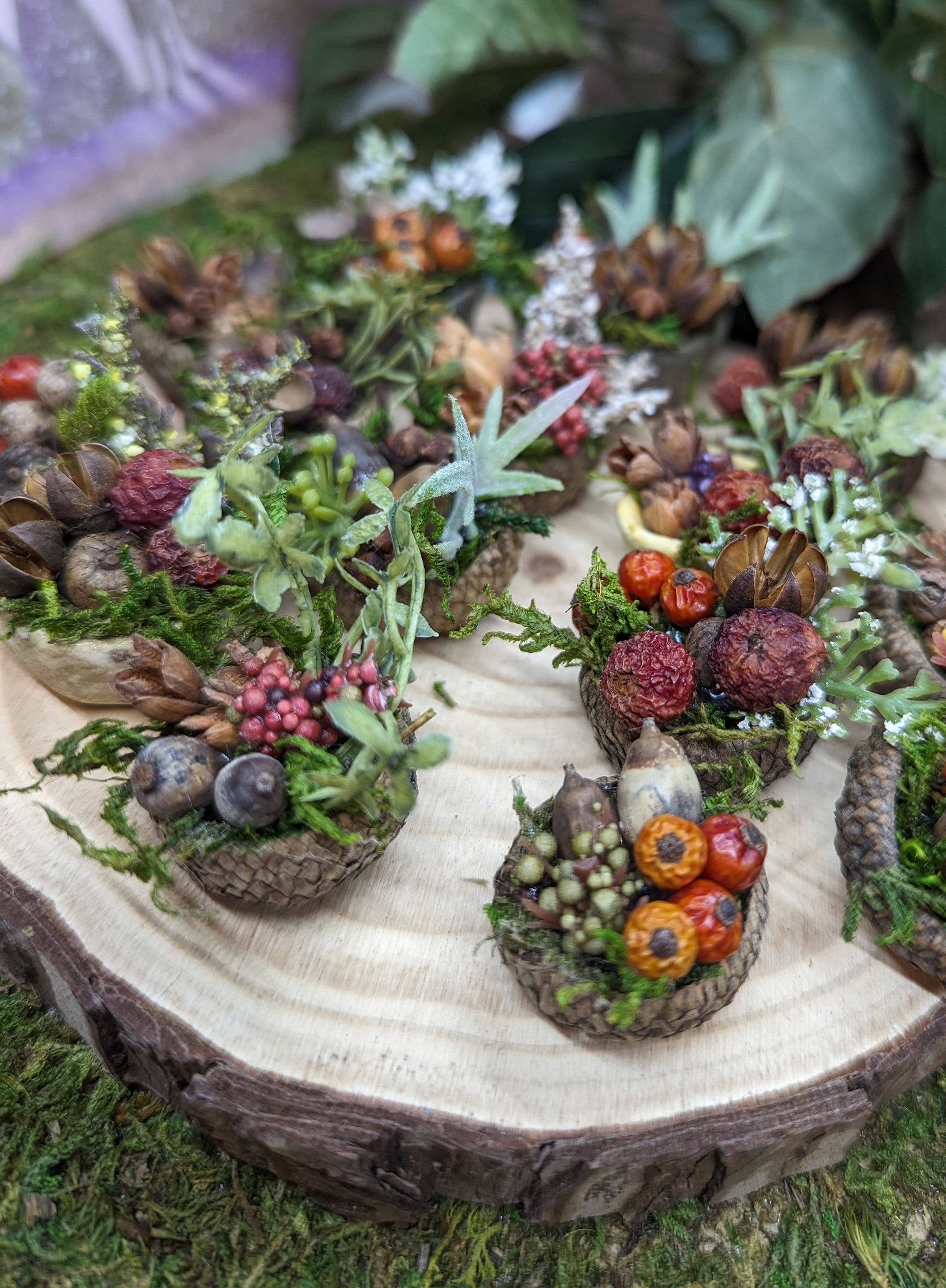 Handcrafted Fairy Garden Apothecary Bowls: Miniature Potion Herbs (set of 3  or 5) - Etsy, image size:2000x2721