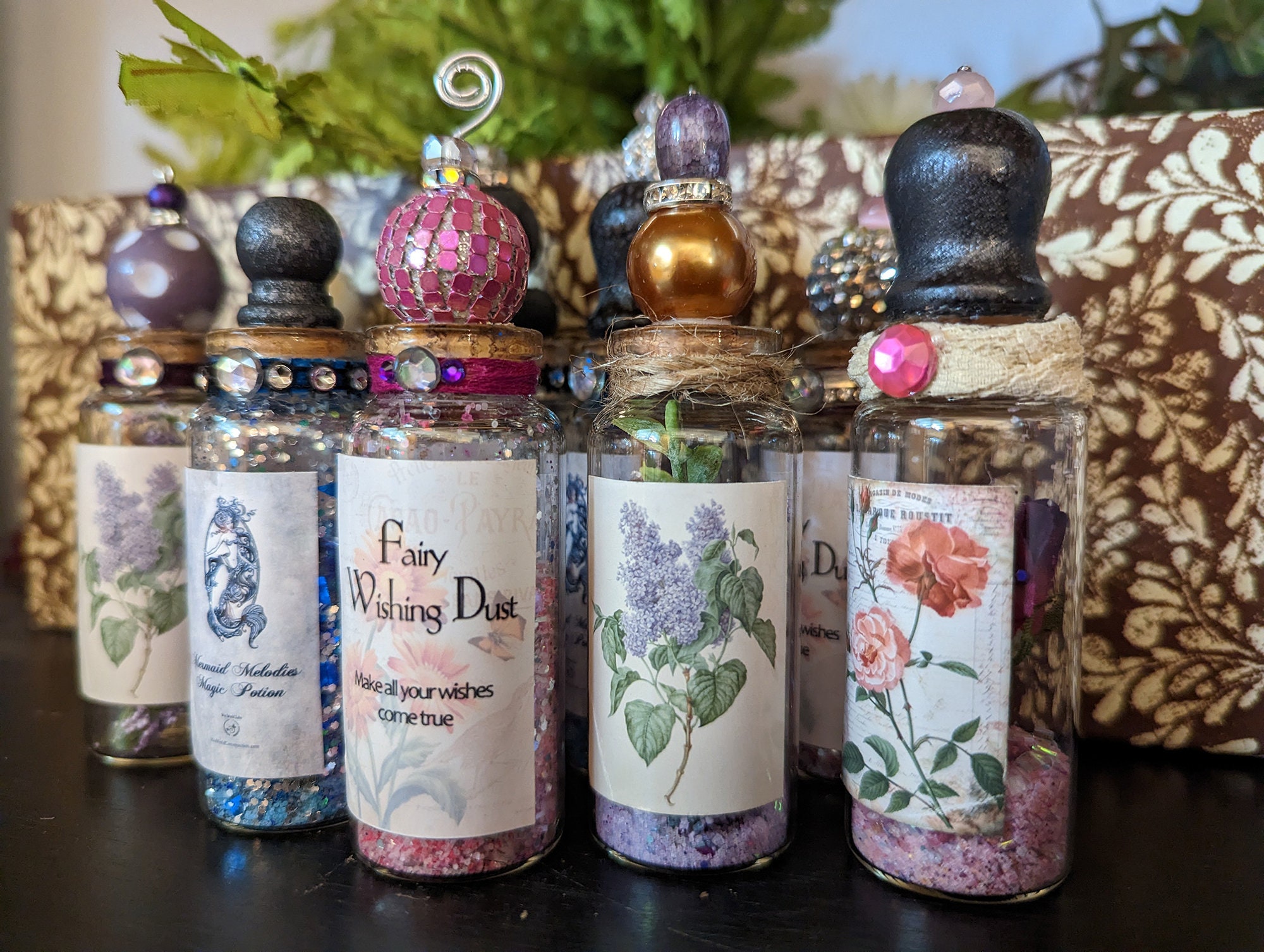 Miniature Fairy Potion Bottles, Fairy Miniature Bottles, 3 or 5