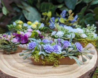 3 or 5 Fairy Garden Miniature Flower Box, Window Flower Box, Fairy Garden Accessories, Fairy Garden Flowers, Fairy Garden Flower, Flowers