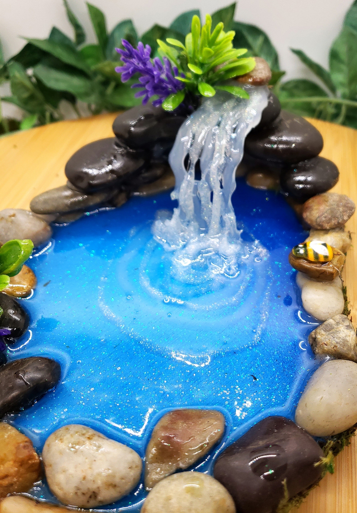 Felswand Feengarten teich mit Wasserfall MiniaturTeich Etsy