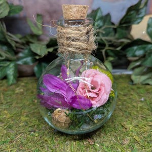 Fairy Night Light, Fairy Lights, Flower Night Light, Night Lights, Girls Night Light, Flower Light, Flower Fairy Light with Moss & Pinecone