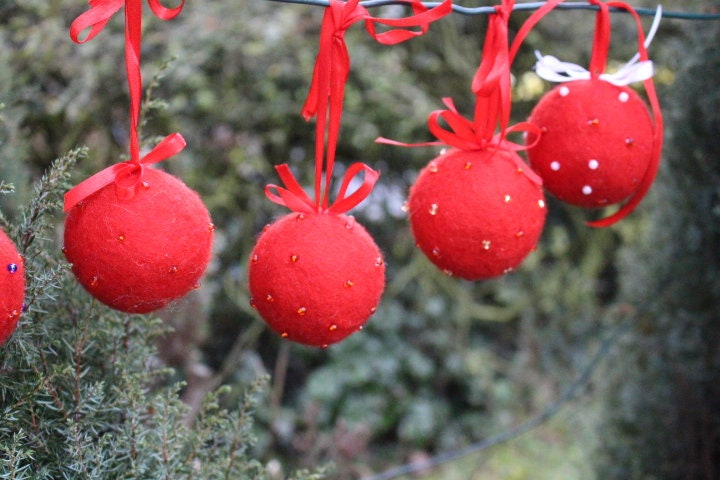 Décoration de Sapin Noël Rouge, Boules Noël, Ensemble d'ornements Pour Décorer Votre Maison à Suspen