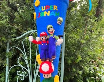 Personalisierte Schultüte mit Mario und Luigi