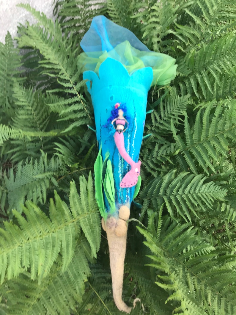 Germany School Cone, Mermaid cornet, Schultüte, Zuckertüte, school bag image 1