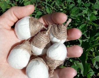 Rustic acorns, fall decor, home decor, twine acorn, fabric acorn , fall centerpiece, fake acorns, autumn decor, autumn acorns, set of 6
