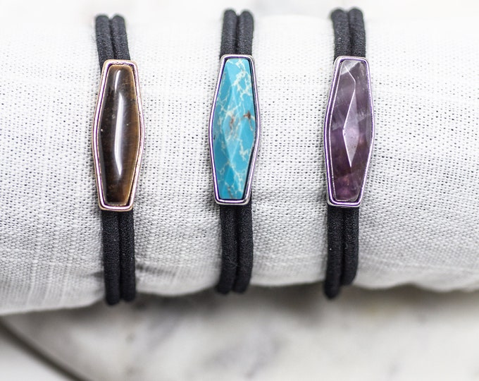 Quarts Hair Tie Charm Hair Elastics Hair Tie Bracelet Hair Etsy