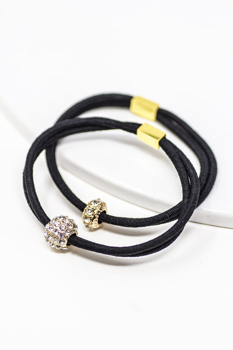 Charm Hair Elastics Hair Tie Bracelet Hair Ties Hair Etsy