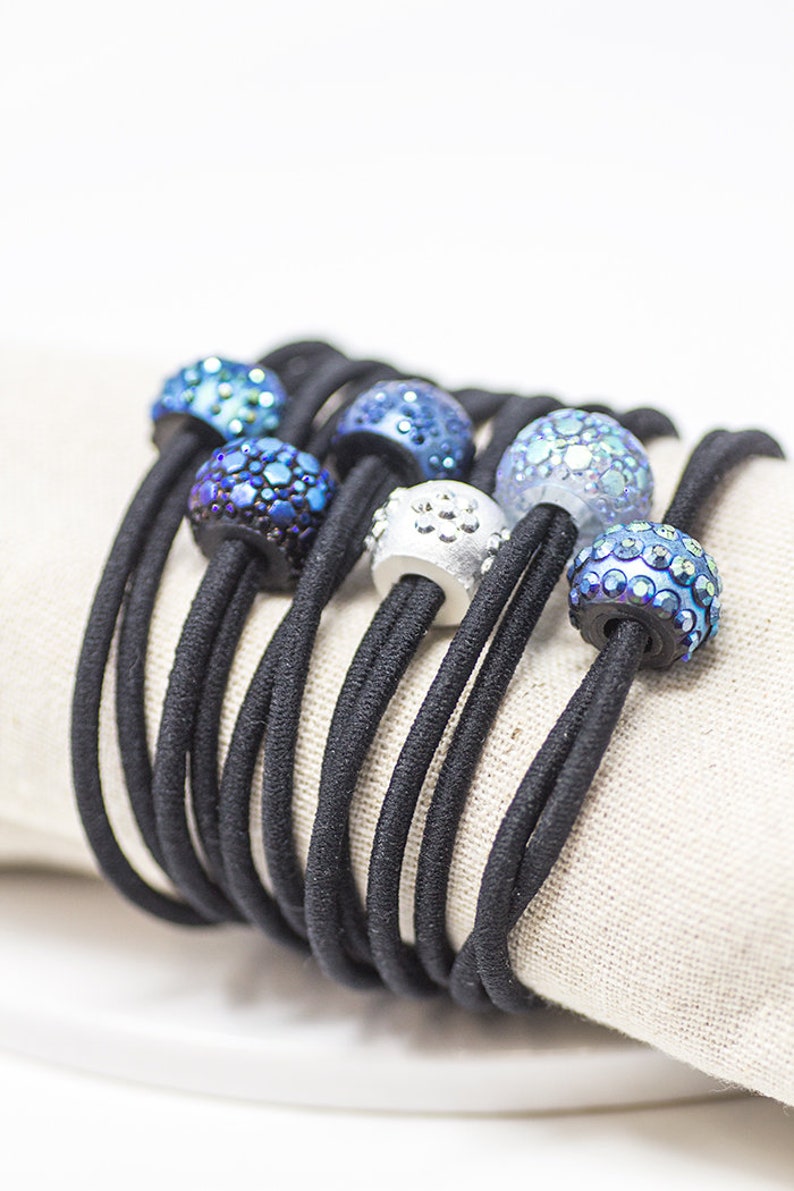 Charm hair elastics Hair tie bracelet Hair ties hair Etsy