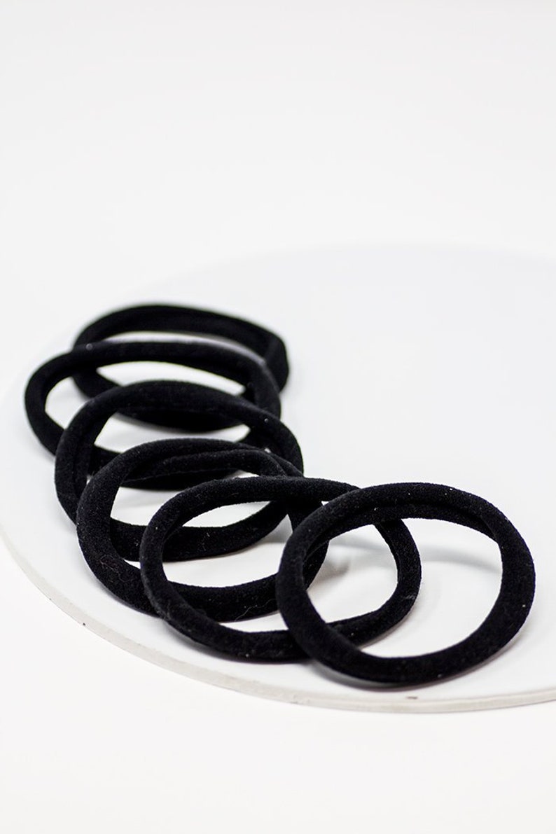 Seamless hair tie black Hair Ties Black elastic black hair Etsy