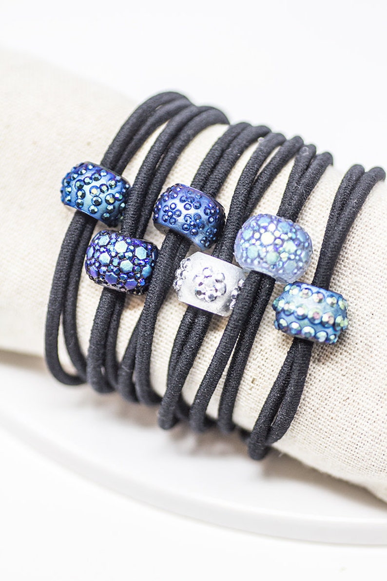 Charm hair elastics Hair tie bracelet Hair ties hair Etsy