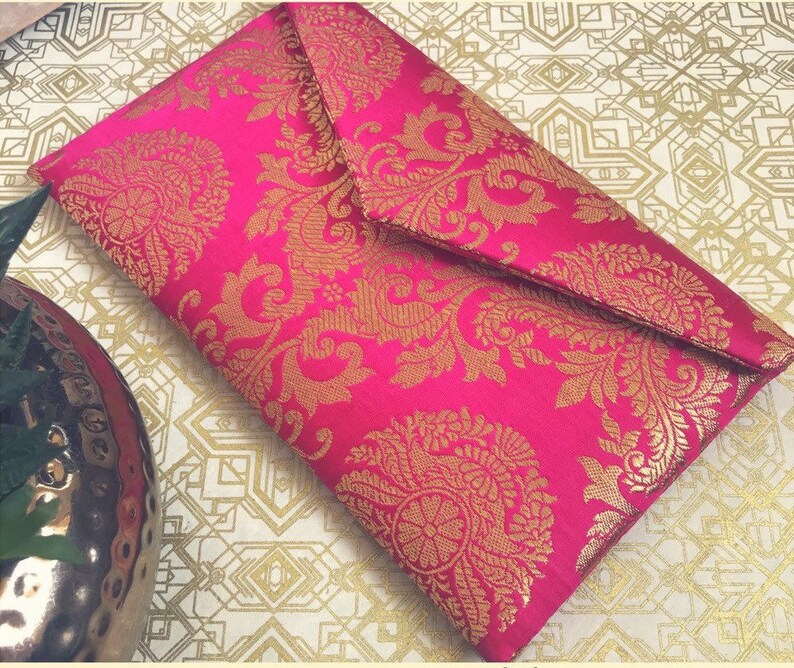 Pink Clutch Bag Hot Pink Clutch Wedding Clutch Bridesmaid Etsy