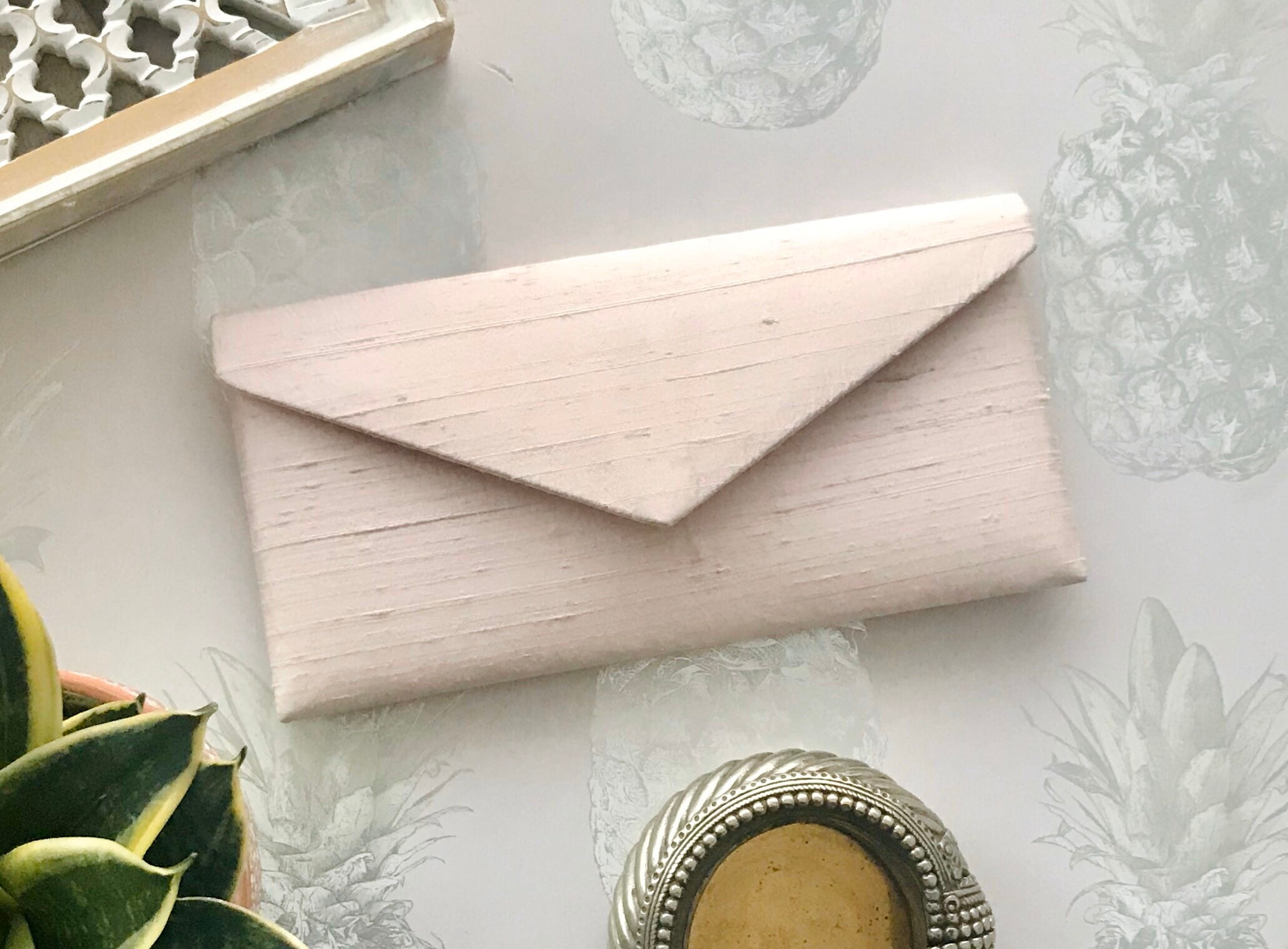 Blush Pink Silk Clutch Bag Pink Bridesmaid Gift Bridesmaid Etsy UK
