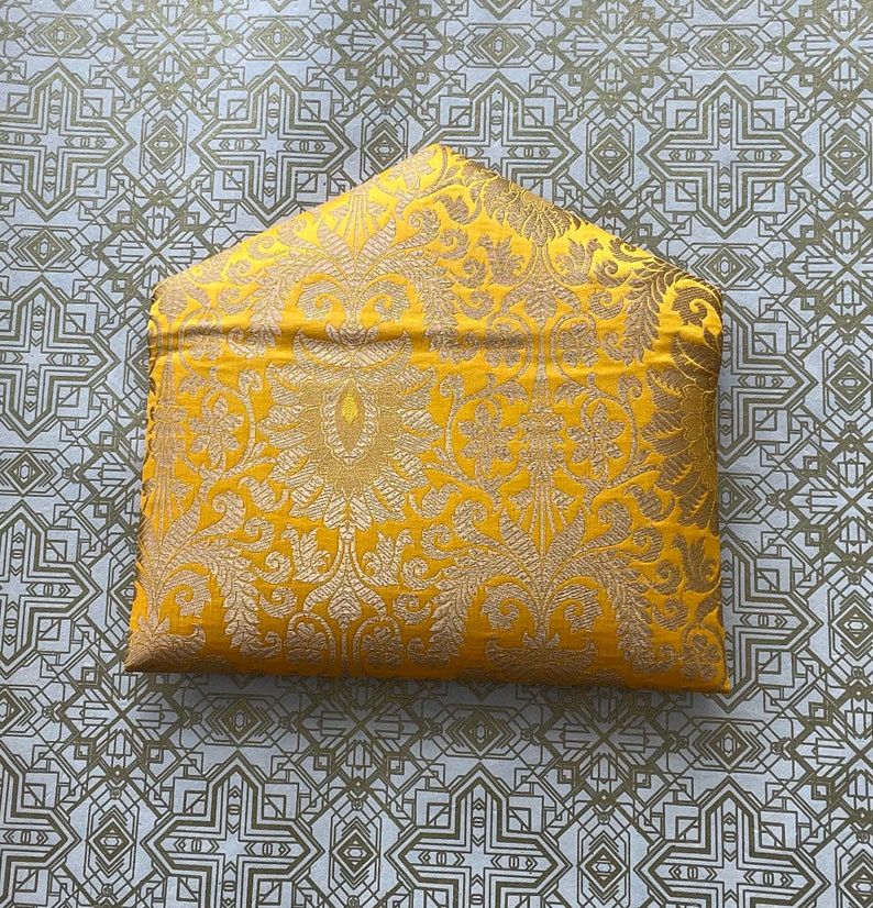 A Yellow Clutch Bag Wedding Clutch Yellow Brocade Clutch Etsy