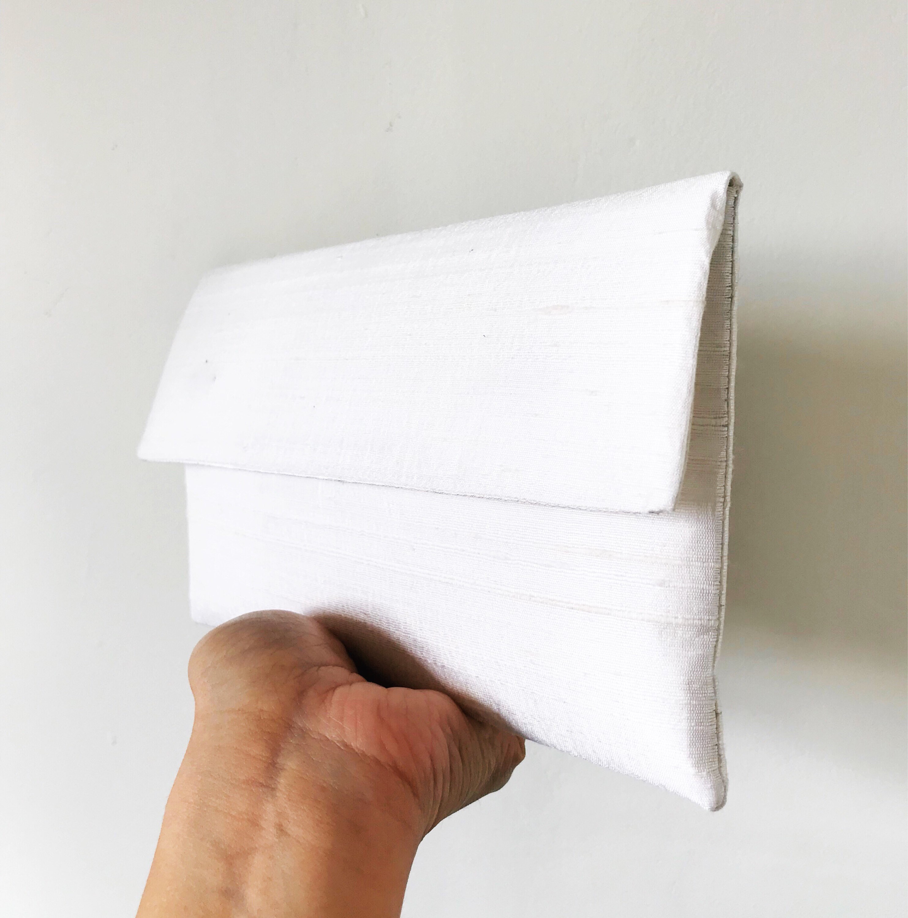 White Silk Bridal Clutch Bag, Bridal clutch, Bridesmaid Clutch, Weddi…