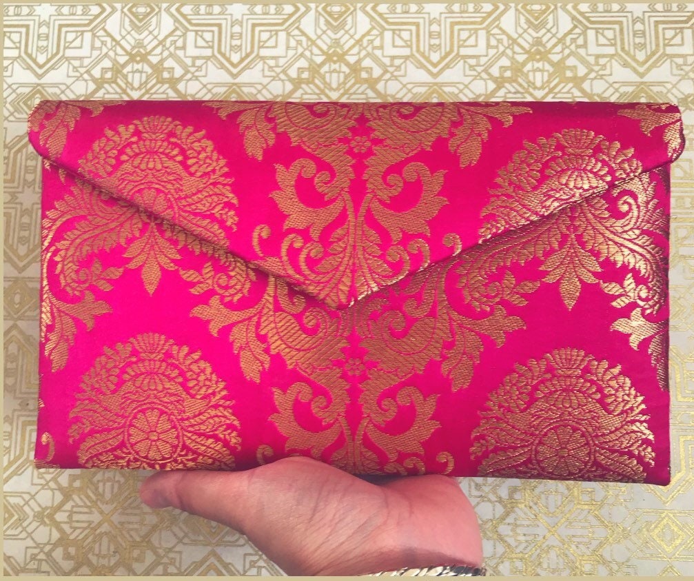 Pink Clutch Bag Hot Pink Clutch Wedding Clutch Bridesmaid Etsy