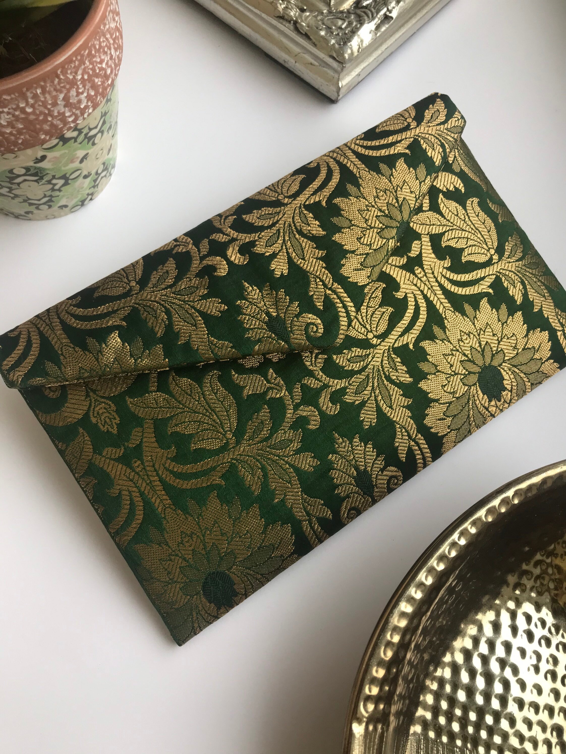 Jade Green Clutch Bag Dark Green Clutch Bag Bridesmaid Etsy UK