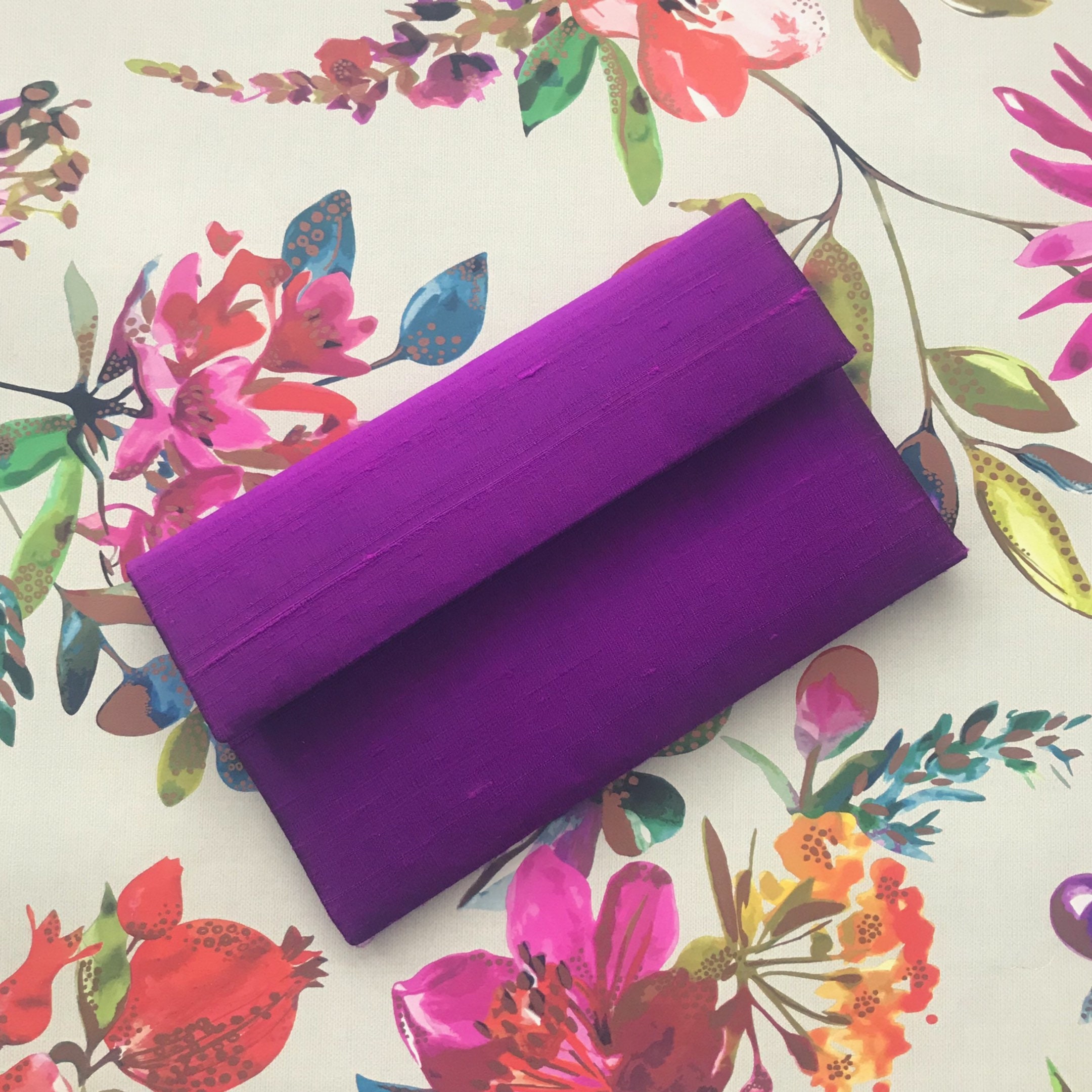 Purple Clutch Bag Clutch Bag Silk Bag Christmas Gift Gift Etsy UK