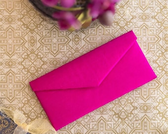 Pink Silk Clutch Bag, Pink Clutch Bag, Hot Pink Clutch Bag, Pink Silk Bag, Mother of Bride Bag, Mother of Groom Clutch, Wedding Purse