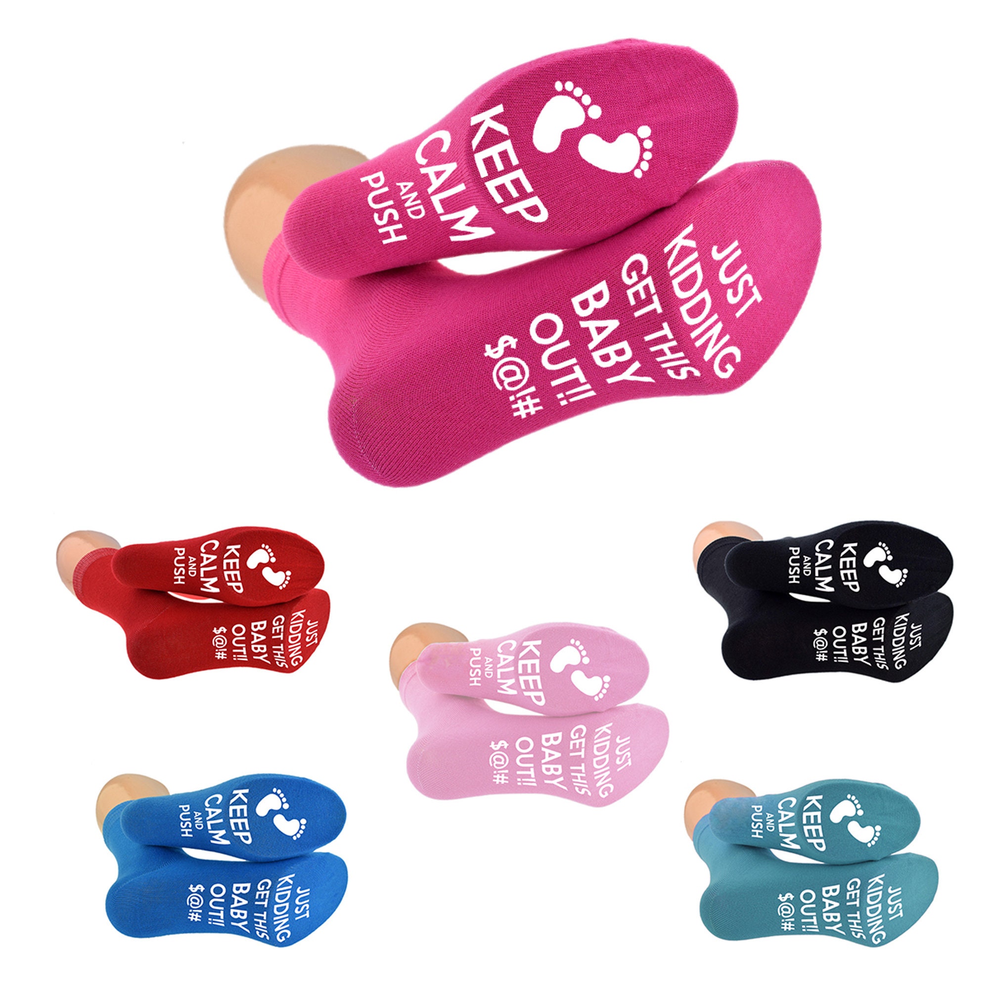 Image of Keep Calm.... Just Kidding Sole Design Ladies Socks in Various Colours