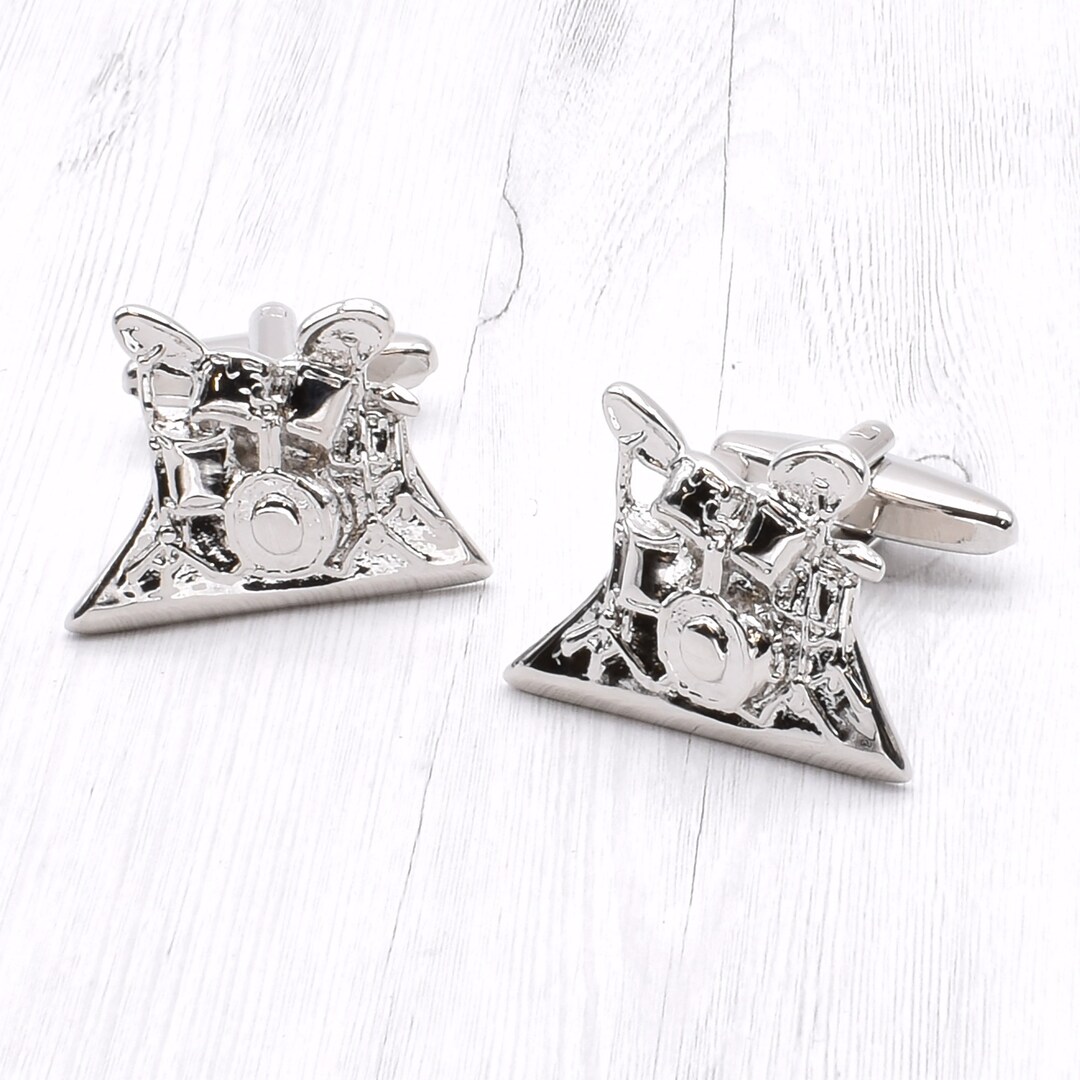 Drum Kit Music Band Drummers Cufflinks Presented in an Engraved ...
