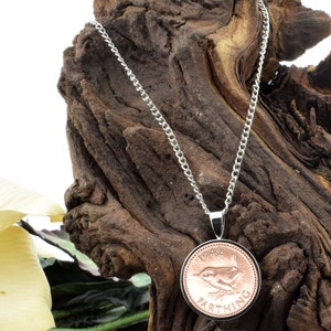 Personalised & Engraved Hand Set Farthing Necklace Birthday anniversary gift | Presented in a Gift Box