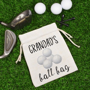 Sac d'accessoires pour balles de golf personnalisé avec nom ou rôle... Un cadeau idéal pour tout golfeur !