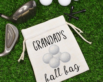 Personalized Name Golf Ball Sacks, Portable Flannelette Golf Ball Bag,  Sports Accessory, Funny Golf Gift for Men/Father/Husband, Golf Lovers Gift  - GetNameNecklace