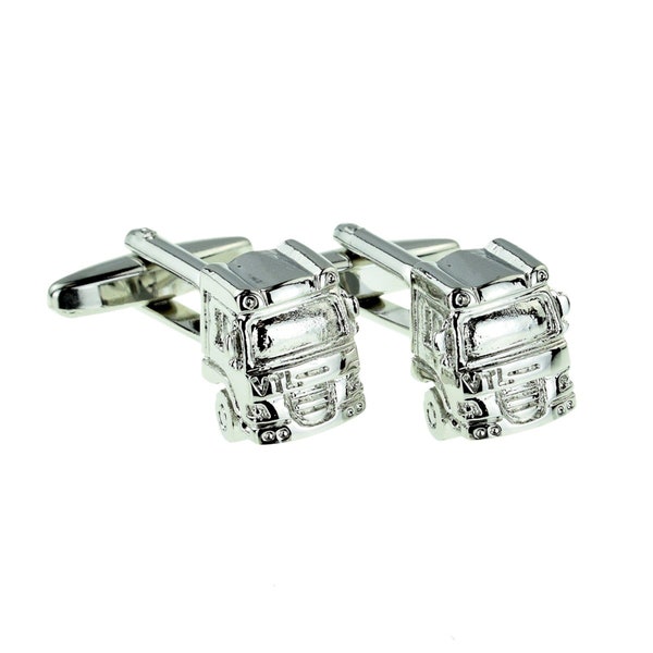 Lorry Front Cufflinks in Personalised Cufflink Box