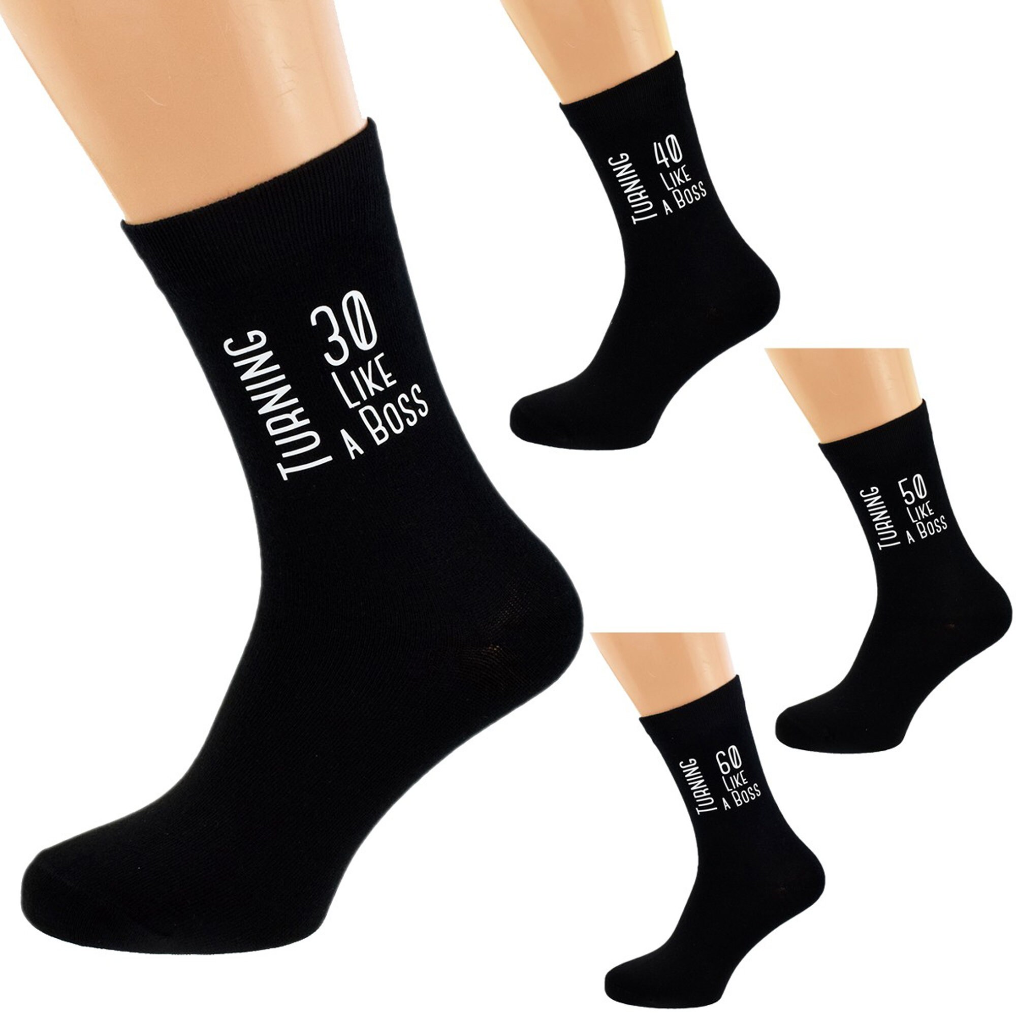 Image of Turning Age Like A Boss Mens Novelty Socks