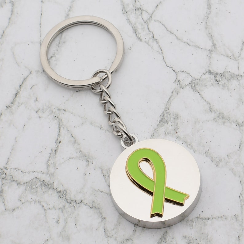 Depression Awareness Lime Green Ribbon Design With Special Personalised ...