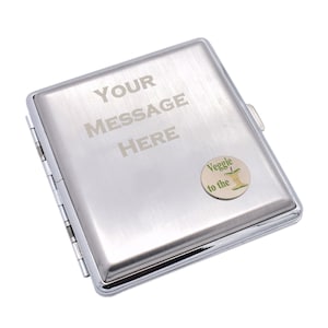 Vegan To the Core Design Personalised Engraved Brushed Metal King Size Cigarette Case