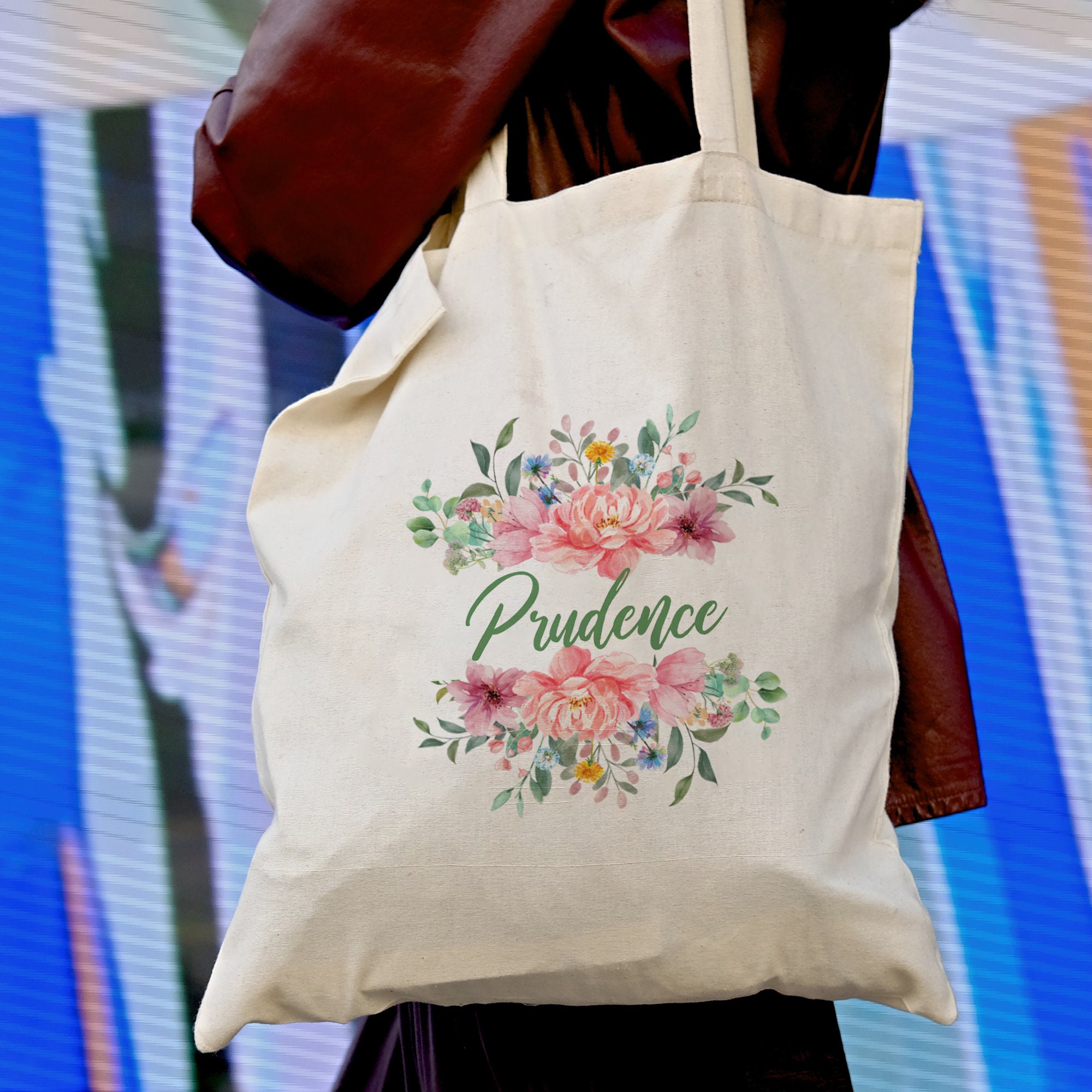 Souvenir Personalised Satchel Bag Personalised With Name Flowery