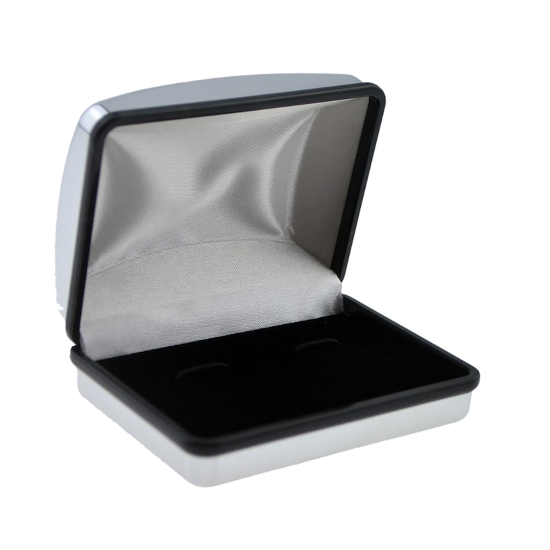 Silver Balloon Dog Design Cufflinks in Personalised Cufflink Box