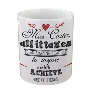 Personalised Amazing Teachers plant seeds design ceramic pot!