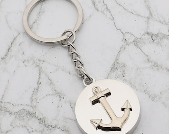 Beautiful Anchor Design with special Personalised Engraved message Keyring