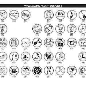 Diseño de sello de cera intercambiable "Moneda"
