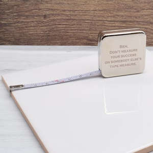 Personalised with Engraved Message 1m Tape Measure with choice of Gift Option