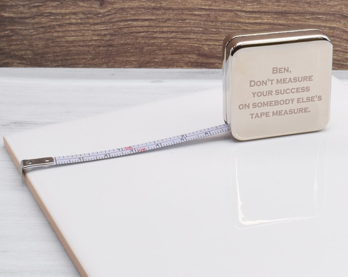 Personalised with Engraved Message 1m Tape Measure with choice of Gift Option